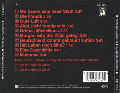 Palais Schaumburg - Palais Schaumburg [Phonogram 846 026-2] {1981, ReIssue}