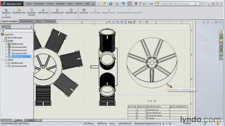 SOLIDWORKS – Baugruppen Konstruktion, Verknüpfung, Muster, Darstellung, Prüfung, Zeichnung