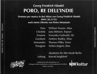 Akademie fur Alte Musik Berlin, Konrad Junghanel – Handel: Poro, re dell'Indie (2007)