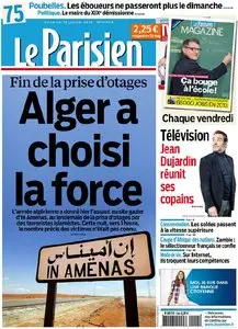 Le Parisien + Cahier Paris du Vendredi 18 Janvier 2013