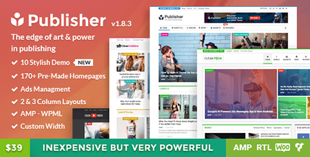ThemeForest - Publisher v1.8.3 - Magazine, Blog, Newspaper and Review WordPress Theme - 15801051