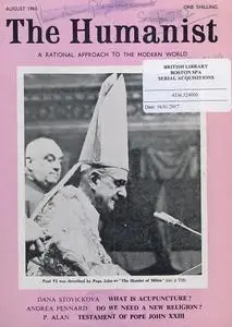 New Humanist - The Humanist, August 1963