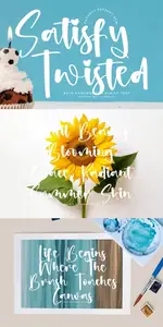 Satisfy Twisted - Bold Handwritten Script Font