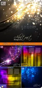 Abstract shiny background vector set 3