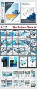 Vectors - Blue Business Flyers 39