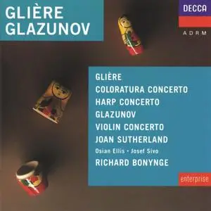 Richard Bonynge, Joan Sutherland, Horst Stein, Josef Sivo - Glière: Coloraturo Concerto; Glazunov: Violin Concerto (1990)