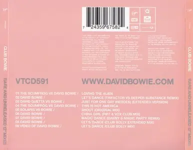 David Bowie - Club Bowie: Rare And Unreleased 12'' Mixes (2003) {Virgin VTCD 591}