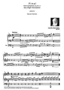 Final from Op.78 n.3 - easy Organ transcription