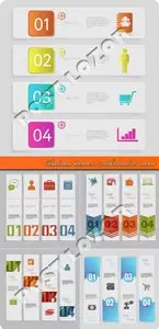Business banners with numbers vector