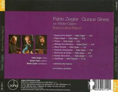 Pablo Ziegler/Quique Sinesi with Walter Castro - Buenos Aires Report (2007) {Zoho} **[RE-UP]**