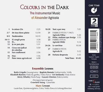 Marc Lewon, Ensemble Leones - Colours in the Dark: Instrumental music of Alexander Agricola (2013)