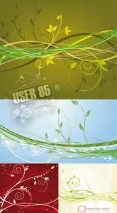 Abstract Artistic Floral Background