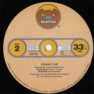 Foghat - Live (Bearsville 200.762) (GER 1977) (Vinyl 24-96 & 16-44.1)