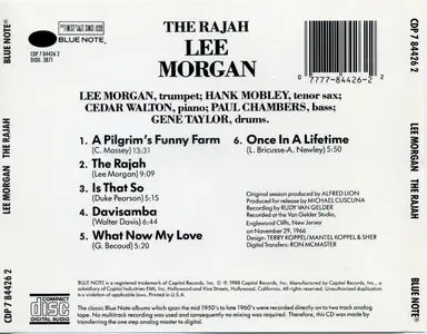 Lee Morgan - The Rajah (1966) [ Remastered 1988]
