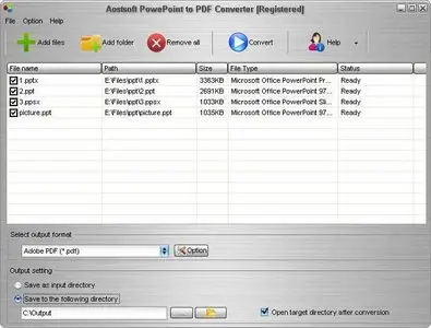 Aostsoft PowerPoint to PDF Converter v3.8.3