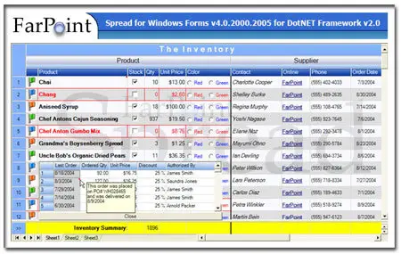 FarPoint Spread for Windows Forms 4.0.2008 for DotNET Framework 2.0