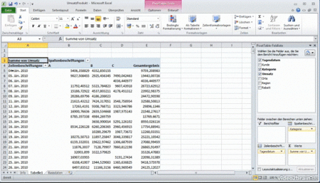  Excel 2010: Pivot-Tabellen – Praxisbeispiele 