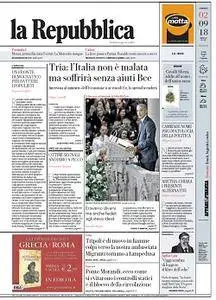 la Repubblica - 2 Settembre 2018