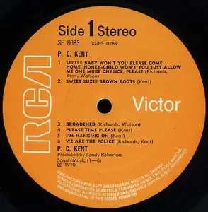 P.C. Kent - P.C. Kent (Upstairs Coming Down) (RCA 1970) 24-bit/96kHz Vinyl Rip