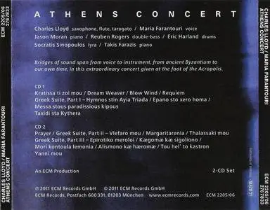 Charles Lloyd & Maria Farantouri - Athens Concert (2011) [2CDs] {ECM 2205/6}