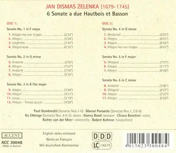 Zelenka - Dombrecht - 6 Sonate a due Hautbois et Basson (1988, ReIssue 2004, Accent # ACC30048) [RE-UP]