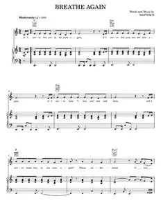 Breathe Again - Babyface, Toni Braxton (Piano-Vocal-Guitar)