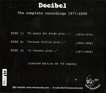 Decibel - Fiat Lux: The Complete Recordings 1977-2000 3 CD Box Set (2003)