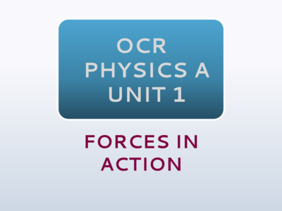 A Level Physics Tutorials - Forces In Action