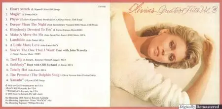 Olivia Newton-John - Olivia's Greatest Hits Vol. 3 (1982) [1999, Digitally Remastered]