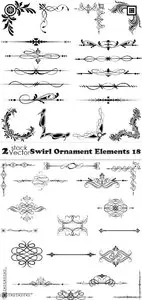 Vectors - Swirl Ornament Elements 18