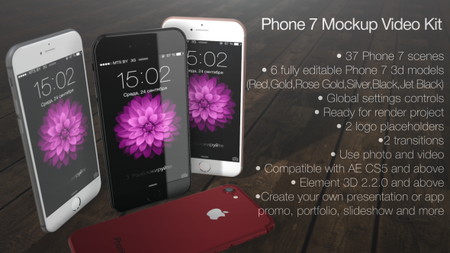 Phone 7 Mockup Video Kit - Project for After Effects (VideoHive)