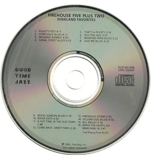 Firehouse Five Plus Two - Dixieland Favorites (1986) {Good Time Jazz/Fantasy}