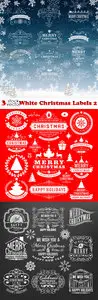 Vectors - White Christmas Labels 2