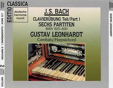Johann Sebastian Bach - Gustav Leonhardt - Clavierübung I: Sechs Partiten BWV 825-830 (1964-1970, CD reissue 1990)