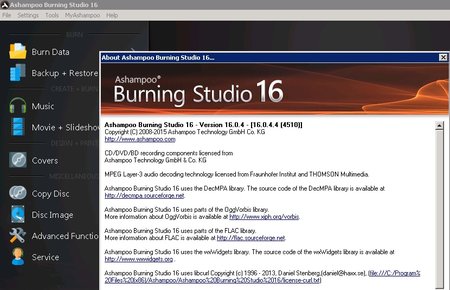 Ashampoo Burning Studio 2016 v16.0.4.4 Multilingual + Portable