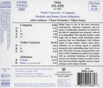 Philip Glass - Violin Concerto and Company (REUP)