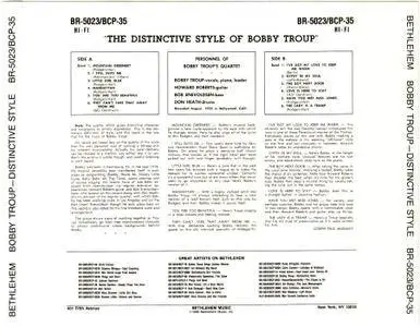 Bobby Troup - The Distinctive Style Of Bobby Troup (1955/1986)