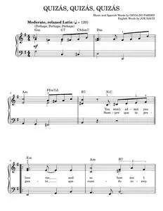 Quizas, Quizas, Quizas (Perhaps, Perhaps, Perhaps) - Osvaldo Farres (Easy Piano)