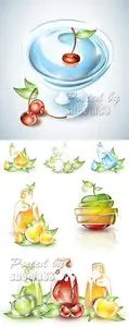 Drinks & Fruits Vector