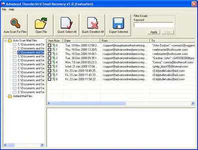 Advanced Thunderbird Email Recovery 1.1