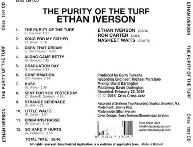 Ethan Iverson - The Purity Of The Turf (2016) {Criss Cross}