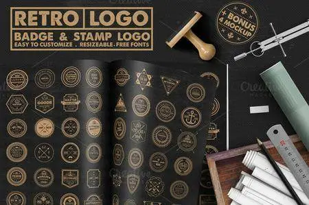 CreativeMarket - Retro Badge & Stamp Logo
