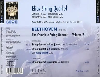 Elias String Quartet - Ludwig van Beethoven: The Complete String Quartets, Vol. 2 (2016)