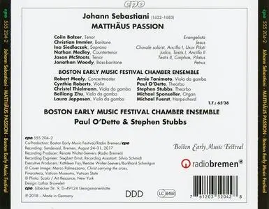 Paul O'Dette & Stephen Stubbs, Boston Early Music Festival Chamber Ensemble - Johann Sebastiani: Matthäus Passion (2018)