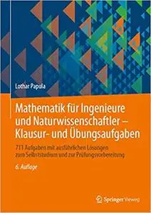 Mathematik für Ingenieure und Naturwissenschaftler - Klausur- und Übungsaufgaben: 711 Aufgaben mit ausführlichen Lösungen, 6. A