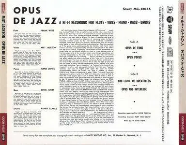 Milt Jackson - Opus De Jazz (1955) Japanese UHQCD Remastered Reissue 2017