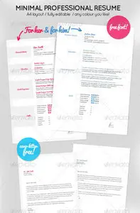 GraphicRiver Minimal Resume for Her & Him + Cover letter