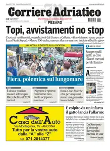 Corriere Adriatico Pesaro - 11 Settembre 2025