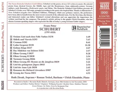 Ruth Ziesak, Roman Trekel, Ulrich Eisenlohr - Franz Schubert: European Poets, Vol.1 (2002)