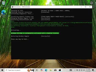 Windows 10 22H2 build 19045.5854 AIO 16in1 (x64) Preactivated Multilingual May 2025